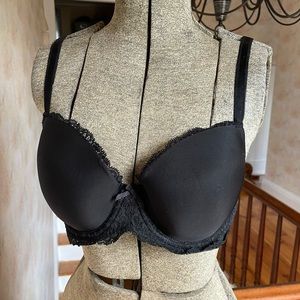 34D VS Dream Angels Lined Demi Black Bra